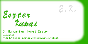 eszter kupai business card